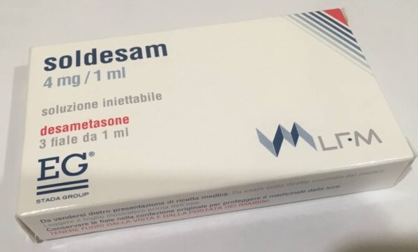 Солдесам Дексаметазон Италия Soldesam 4 мг/1 мл раствор для капельниц 3 ампулы